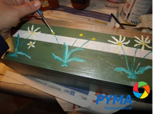 DIY Convertir con lasur una caja de vino en una preciosa jardinera8