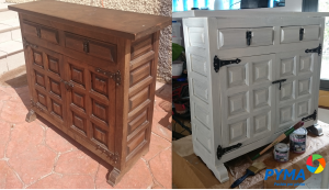 Pintando mueble antiguo